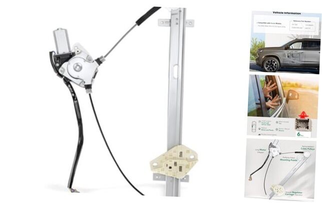 Power Window Regulator With 6-Pin Motor Assembly for Honda Front Driver Side