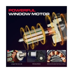 Front Passenger Side Power Window Regulator with Motor (6 Pins) Fit for 2008-…