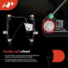 Electric Power Window Regulator with Motor Compatible with Front Passenger