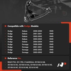Front Left Upper Control Arm, with Ball Joint & Bushing, Compatible with