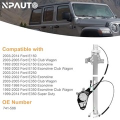 Power Window Regulator with Motor for 2003-14 Ford E150 E250, Front Driver Side