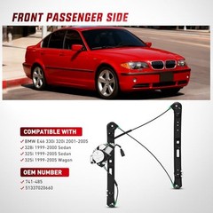Power Window Regulator/Motor Side Compatible with BMW 741-485 Front Passenger