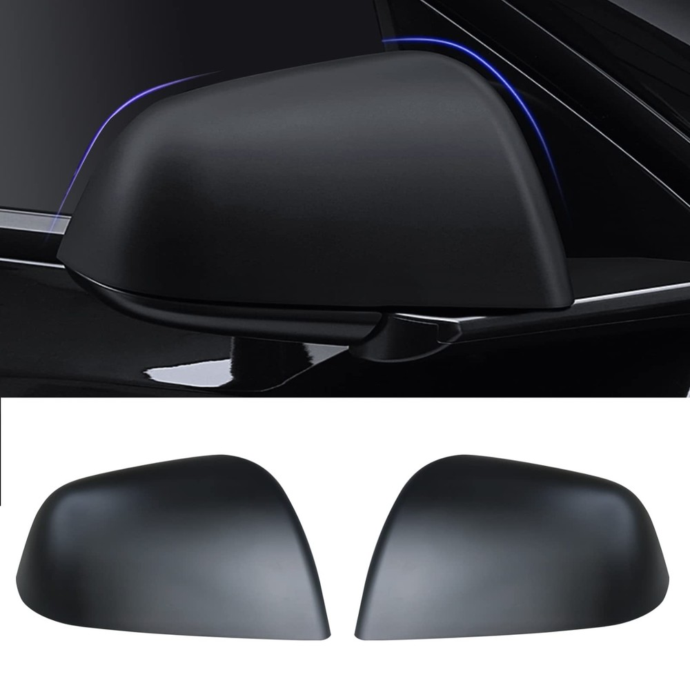 Kasato Model 3 Side Mirror Cover, Mirror Cap 2 PCS Matt Black Rearview Mirro …