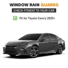 Shatterproof Taped-On Window Deflectors for Toyota Camry 2025 2026 with Black…