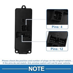 1 AUTO Power Window Switch No.BP1E66350 4+12pin Front Left Driver Side Window