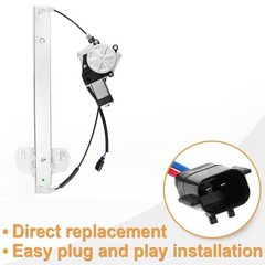 Power Window Regulator with 2-Pin Motor Replacement for 07-17 Front Driver Side