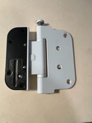 S4008 – Amesbury Truth Adjustable White vertical Door & Frame Hinge