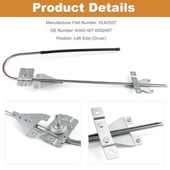 Driver Side Manual Window Regulator K092-407, HLK2557 Compatible with Kenworth