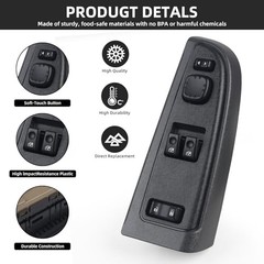 15883318 Front Driver Side Door Lock & Window Power Switch Assembly with Black