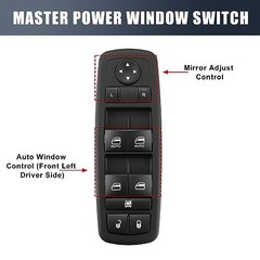 68620474AA Master Power Window Switch Front Driver Side for Dodge Charger