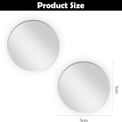 2Pcs Blind Spot Mirrors Side Mirror Removable Adjustable Ang Color: Round-2Pcs
