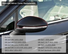 Driver Side Mirror Cover Cap Compatible with Golf 7 MK7 Size: Left Driver Side