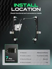 Power Window Regulator with 7-Pin Motor Assembly for Front Driver Side