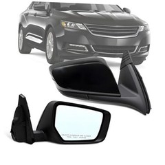 Gloss Black Passenger Side Power Mirror Assembly 3 Pins Compatible with Right
