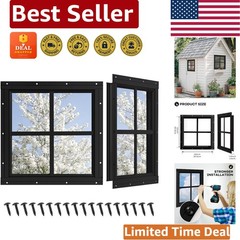 Elegant 2 Pack 12″x12″ Shed Windows with Tempered Glass for Stylish Escape