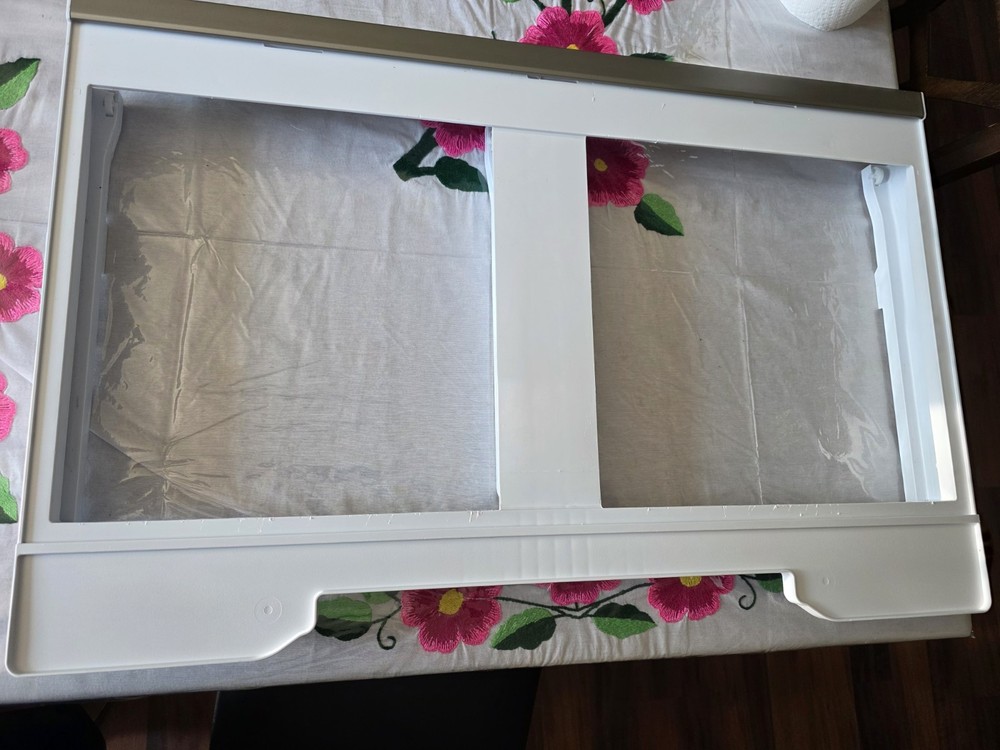 Sliding Home Window Insert Sash 24×12 White Plastic Frame Clear Single Pane