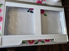 Sliding Home Window Insert Sash 24×12 White Plastic Frame Clear Single Pane