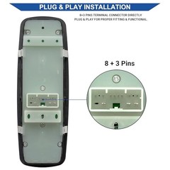 Master Power Window Switch Button Front Left Driver Side Compatible with 2011