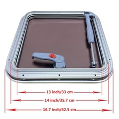 Boat RV Camper Square Aluminum Alloy Porthole Window Deck Plate Hatch Cover Lid