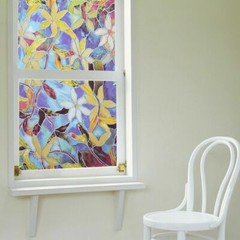 Self Adhesive Glass Window Sticker Film Privacy PVC Frosted Home Floral Bathroom