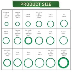 270PCS Seal Gasket Washer, Car Air Conditioning Compressor Seal O-Ring