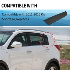 Rear Left Door C Pillar Molding(Driver Side), Black Smooth Surface Door C