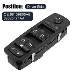 68620474AA Master Power Window Switch Front Driver Side for Dodge Charger