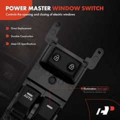 Master Power Window Switch Compatible with Kia Rio 2013 2014 2015 2016, Front