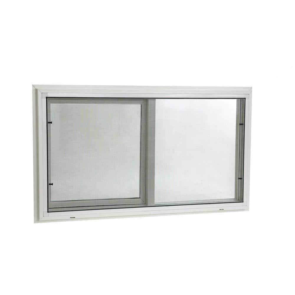 Vinyl Window Left-Hand Sliding Dual Pane Insulated Glass White 31.75″ x 19.75″