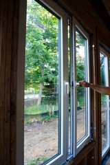 Double Sash European Tilt & Turn Window uPVC Black Exterior – In Stock in NJ!