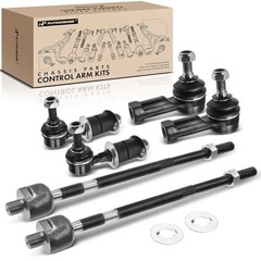 Set of 6, Front Sway Bar Link, Inner Outer Tie Rod End, Compatible with