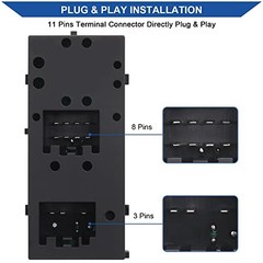 Front Left Driver Side Power Master Window Switch Compatible with Lincoln