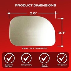 Convex Car Mirror: XLarge Rear View | Rearview Automotive Mirror for Car Exterio