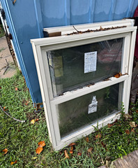 White Vinyl Double-Hung Home Window Two Pella windows