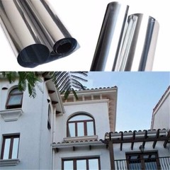 20″x15FT Uncut Roll Window Mirror Silver Chrome Tint Film Car Home Offices Glass