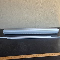 Retractable Roll Up Banner Stand Silver Aluminum Base Pole 75×33