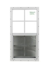 14 x 27 Shed Window TEMPERED GLASS White Flush Playhouse Garage animal shetlers