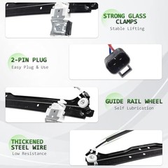 Power Window Regulator with Motor Assembly Compatible for Rear Left Driver Side