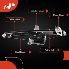 Electric Power Window Regulator with 5-Pin Motor Rear Driver Side (LH)