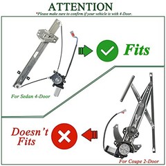 Power Window Regulator With 2-Pin Motor Assembly for Honda Front Driver Side