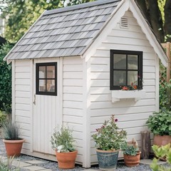 2 Pack 12″ x 12″ Shed Windows with Tempered Glass – Durable & Stylish Black