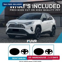 Pre-Cut Front & Rear Emblem Tint Compatible with Toyota RAV4 2019-2024| Precisio