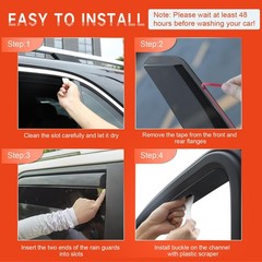 in-Channel Rain Guards Compatible with Ford Ranger SuperCrew 2019 2020 2021 2…