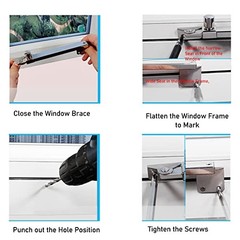 FLEXMAN Window Hinges, Casement Window Stay, Aluminum Alloy External Type 04