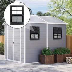 14″ x 21″ Shed Windows with Tempered Glass & Fiberglass Screen – 2 Pack for Shed