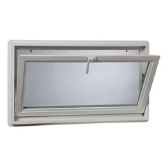 32.25 In. X 24.25 In. White Double-Pane Insulated Glass Hinged Vinyl Hopper Insw