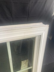 35” W X 57” H Simonton Double Hung Window With Grid Half Screen See Notes