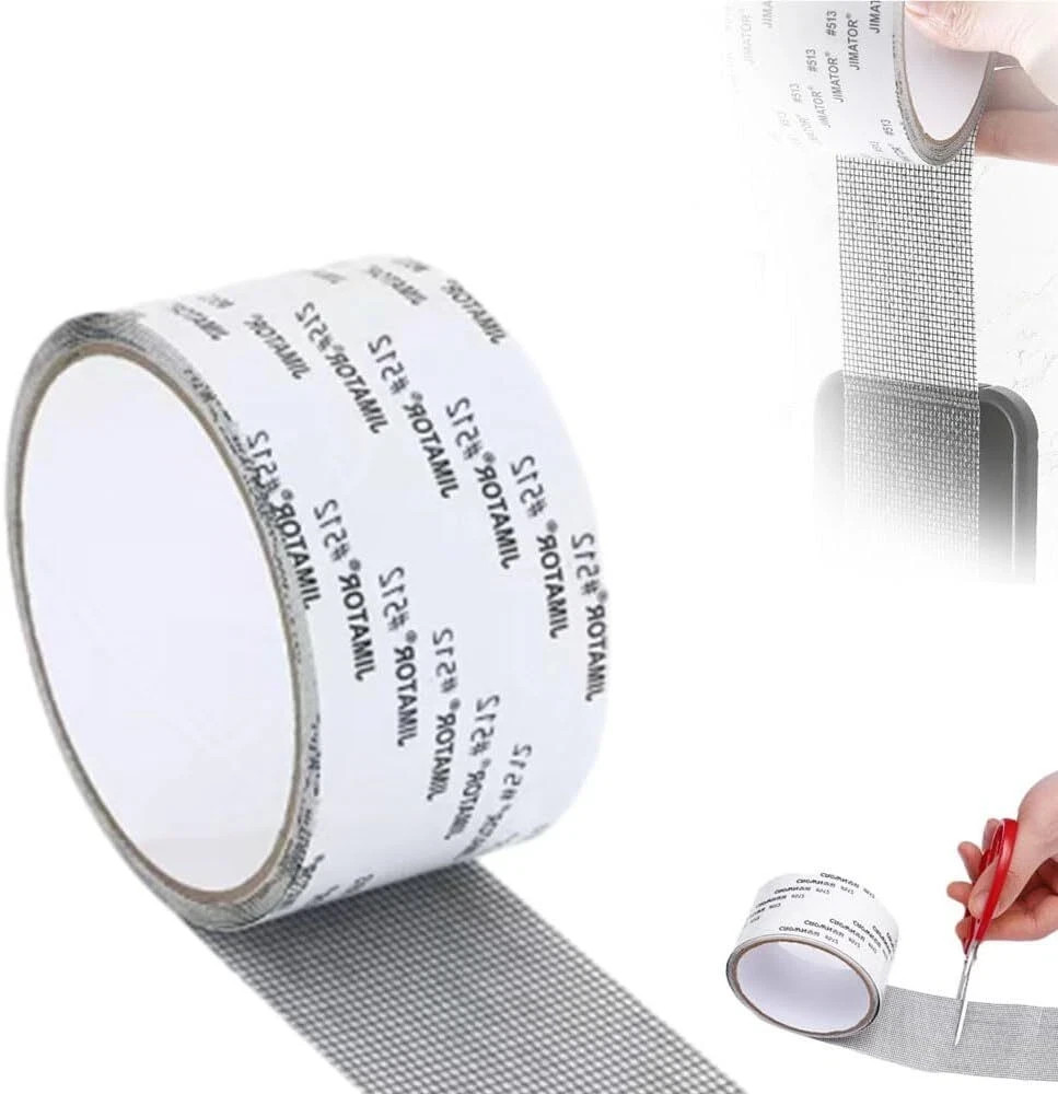 Window Screen Repair Patch Adhesive Fiberglass Mesh Hole Repair Tape 5*200cm US