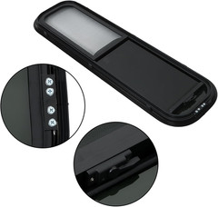Aluminum Alloy RV Sliding Pull up Window 42W X 12H with DOT Certification, Black