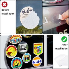 20-Piece 5×6 Inch Static Cling Vinyl Window Film, Clear Windshield Protection St